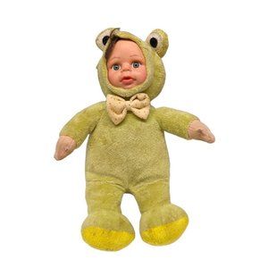 Vintage Rubber Face Baby Doll Frog Suit Ricsen READ